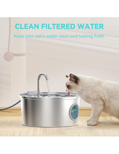 Filtros para Fuente de Agua FOFNON - 12 Piezas (6 Filtros + 6 Esponjas)