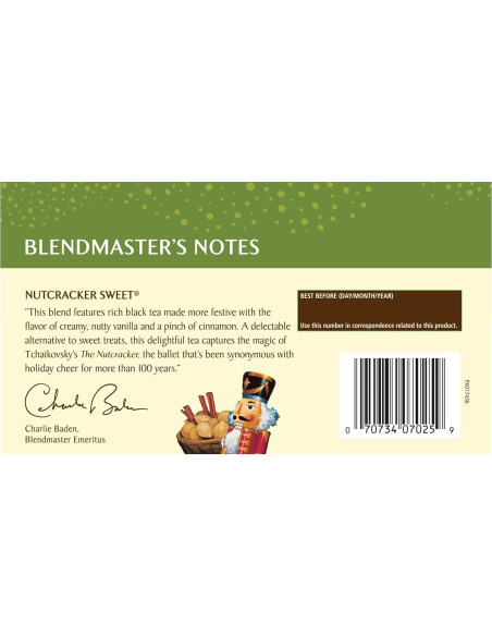 Té Negro Dulce de Cascanueces Celestial Seasonings 18 Cuentos