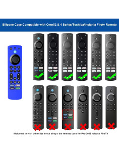 Funda de Silicona Antideslizante TOKERSE para Control Remoto Fire TV 2