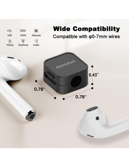 Organizador de Cables Magnético Aimiduo - Paquete de 10 Clips Organizador de Cables Magnético Aimiduo - Paquete de 10 Clips