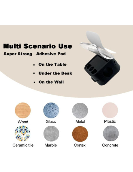 Organizador de Cables Magnético Aimiduo - Paquete de 10 Clips Organizador de Cables Magnético Aimiduo - Paquete de 10 Clips