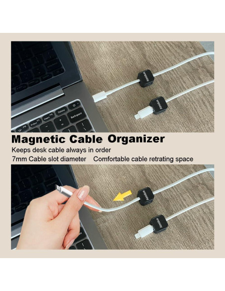 Organizador de Cables Magnético Aimiduo - Paquete de 10 Clips Organizador de Cables Magnético Aimiduo - Paquete de 10 Clips