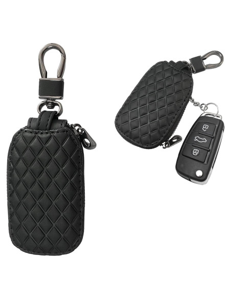 Funda para Llave de Auto Dickno de Cuero Negro Antirayaduras