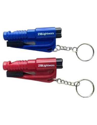 Herramienta de Seguridad 2-en-1 218Lightworx - Rompedor de Cristales y Cortador de Cinturones