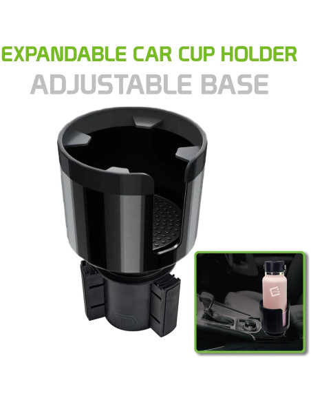 Soporte de Vaso Expandible Cellet para Coche - Negro, Ajustable para Botellas de 8.6 a 9.7 cm