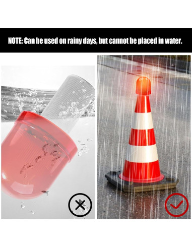 10 Luces de Cono de Tráfico LED Moutainsmart 360 Intermitentes