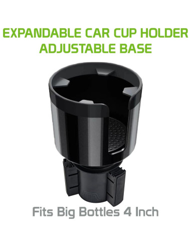 Soporte de Vaso Expandible Cellet para Coche - Negro, Ajustable para Botellas de 8.6 a 9.7 cm
