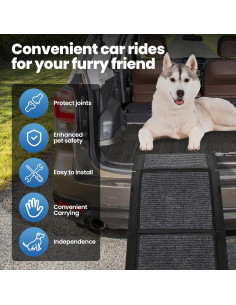 Rampa para Perros Dollate 180 cm Plegable Antideslizante 113 kg 2