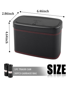 Basurero de Coche YGDMD con Tapa Presionada y 30 Bolsas 2