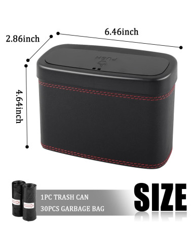 Basurero de Coche YGDMD con Tapa Presionada y 30 Bolsas