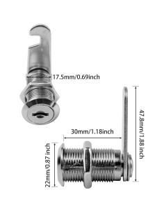 Cerraduras de Gabinete MoHern 6 Piezas 30 mm con Llave Igual 2