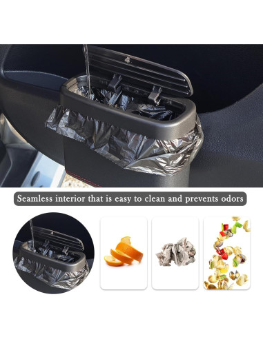 Basurero de Coche YGDMD con Tapa Presionada y 30 Bolsas