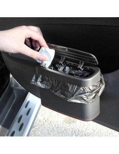 Basurero de Coche YGDMD con Tapa Presionada y 30 Bolsas