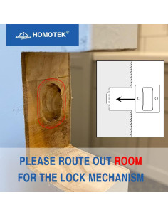 Cerradura de Puerta Corredera HOMOTEK Niquel Cepillado 6.2 oz 2