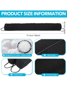 Tapón de Corriente de Puerta Fiwochic 91.44cm Negro 1.5kg 2