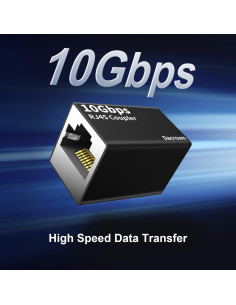 Acoplador RJ45 Ethernet Dacrown 10Gbps 3Pack Extensor 100m 2