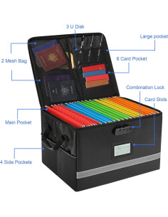 Caja de Archivos a Prueba de Fuego EXLIFBAG con Cerradura 39x30x26cm 2