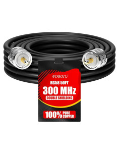 Cable Coaxial RG58 15.24M Foboiu UHF PL259 50 Ohm