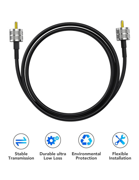 Cable Coaxial RG58 15.24M Foboiu UHF PL259 50 Ohm