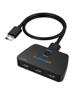 Conmutador HDMI 3 en 1 Avedio Links 4K@60Hz con Cable 0.79m