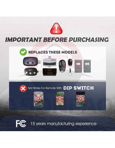 Abridor de Puerta de Garaje Lineal ASONPAO MCT-3 Control Remoto