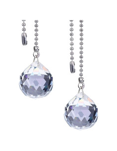 HESTYA 2 Juegos de Cadenas de Tirar para Ventilador de Techo 1m