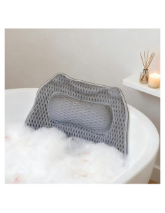 Almohada de Baño NOONTIDE con 48 Ventosas - Malla 4D Gris