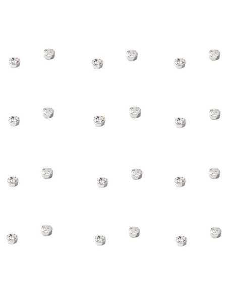 Pendientes Magnéticos de Cristal NC 24 Pcs 5mm Sin Perforación