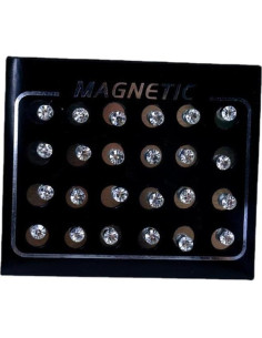 Pendientes Magnéticos de Cristal NC 24 Pcs 5mm Sin Perforación 2