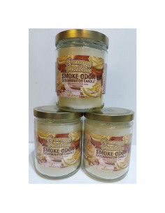 Juego de 3 Velas Exterminador de Olores a Humo Vainilla 368g