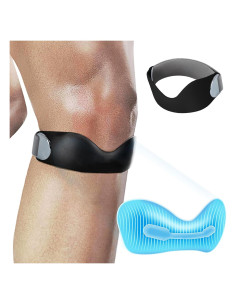 Correa de Soporte Patelar de Silicona Ajustable - Negro Clásico