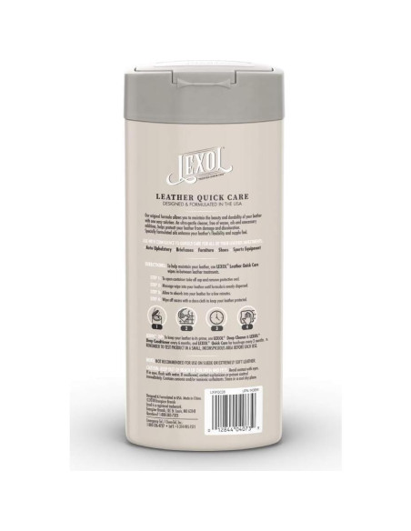Limpiador y Acondicionador de Cuero Lexol 28 Toallitas