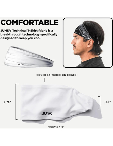 Banda para la Cabeza JUNK Brands Big Bang Lite - Antideslizante, Transpirable, Unisex