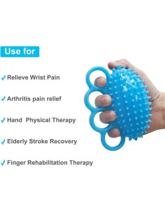 Entrenador de Fuerza de Agarre Berfea - Pelota de Ejercicio para Mano 2