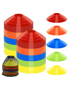 Conos de Fútbol Jyongmer 100 Piezas Multicolor con Bolsa