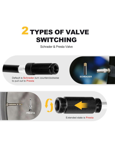 Bomba de Marco de Bicicleta MOHEGIA 160 PSI con Manómetro