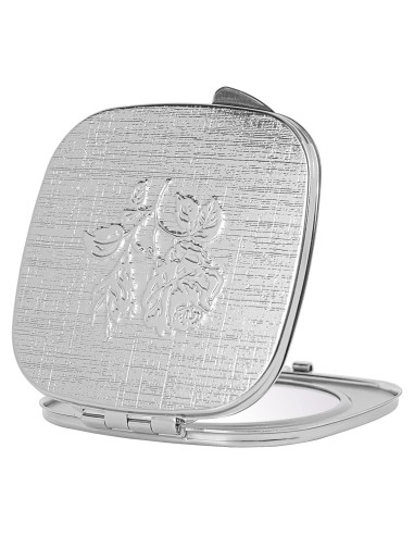 Espejo Compacto LIKSANGMETALS 7.1x7.6cm 1X/2X Plegable Plata