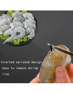 Herramienta Desvenadora y Pelador de Camarones MAGIICZOL 2 Pcs 2
