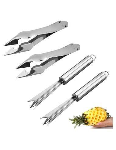 Paquete de 4 Herramientas para Piña TorSor - Acero Inoxidable