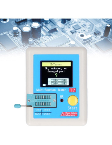 Probador de Transistores Multifuncional 01 02 015 Pantalla TFT