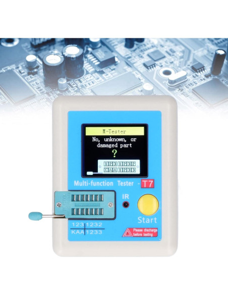 Probador de Transistores Multifuncional 01 02 015 Pantalla TFT