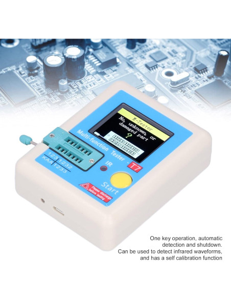 Probador de Transistores Multifuncional 01 02 015 Pantalla TFT