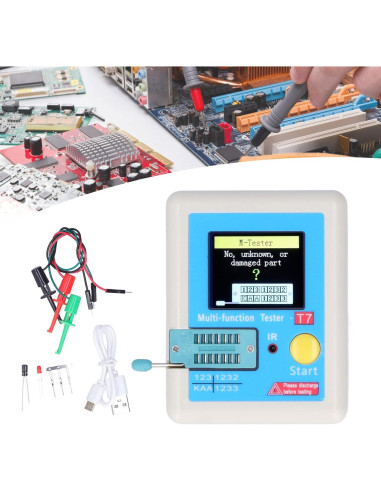 Probador de Transistores Multifuncional 01 02 015 Pantalla TFT