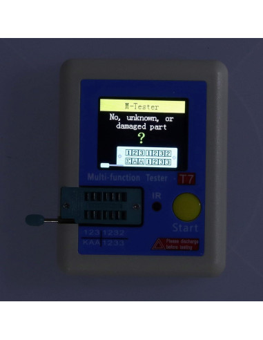 Probador de Transistores Multifuncional 01 02 015 Pantalla TFT