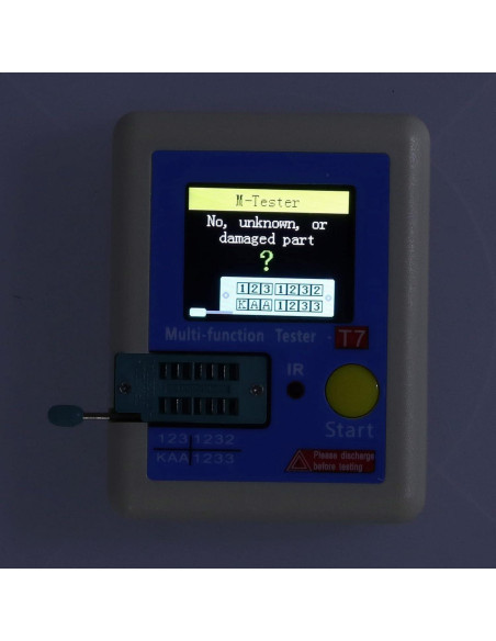 Probador de Transistores Multifuncional 01 02 015 Pantalla TFT