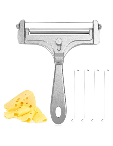 Cortador de Queso Acero Inoxidable Lasuroa con 4 Cuerdas