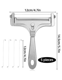 Cortador de Queso Acero Inoxidable Lasuroa con 4 Cuerdas 2