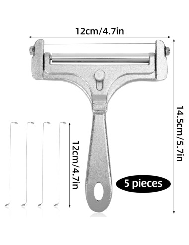 Cortador de Queso Acero Inoxidable Lasuroa con 4 Cuerdas