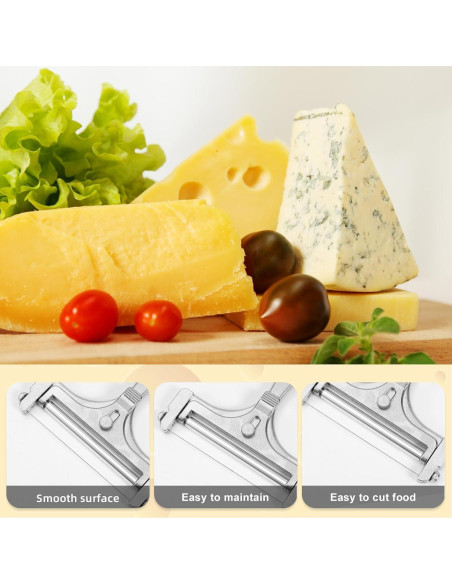 Cortador de Queso Acero Inoxidable Lasuroa con 4 Cuerdas