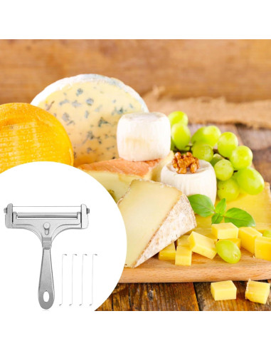 Cortador de Queso Acero Inoxidable Lasuroa con 4 Cuerdas
